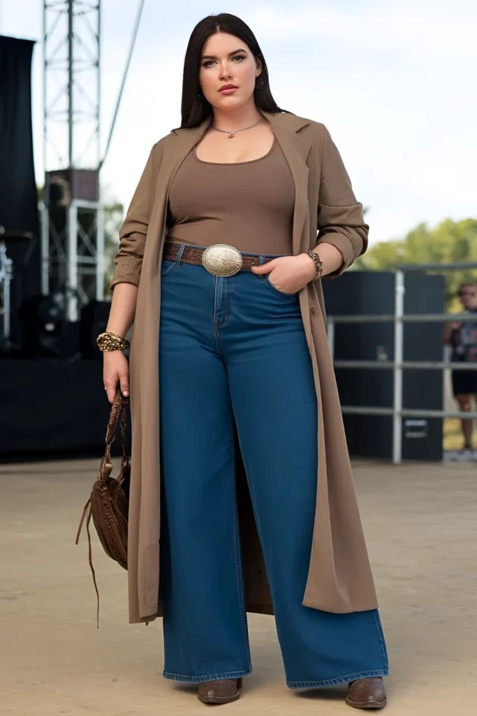 Chemise marrom com calça