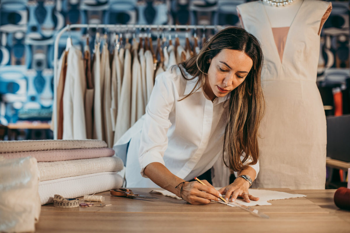 Seamstress working