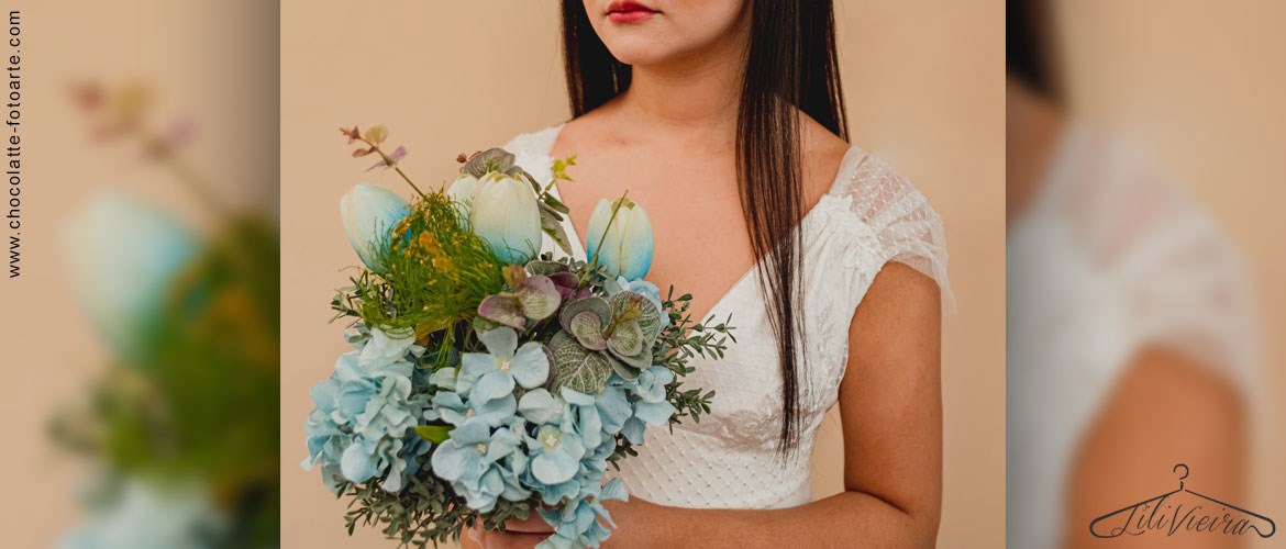 Vestido de Noiva Lisboa Tule Poá