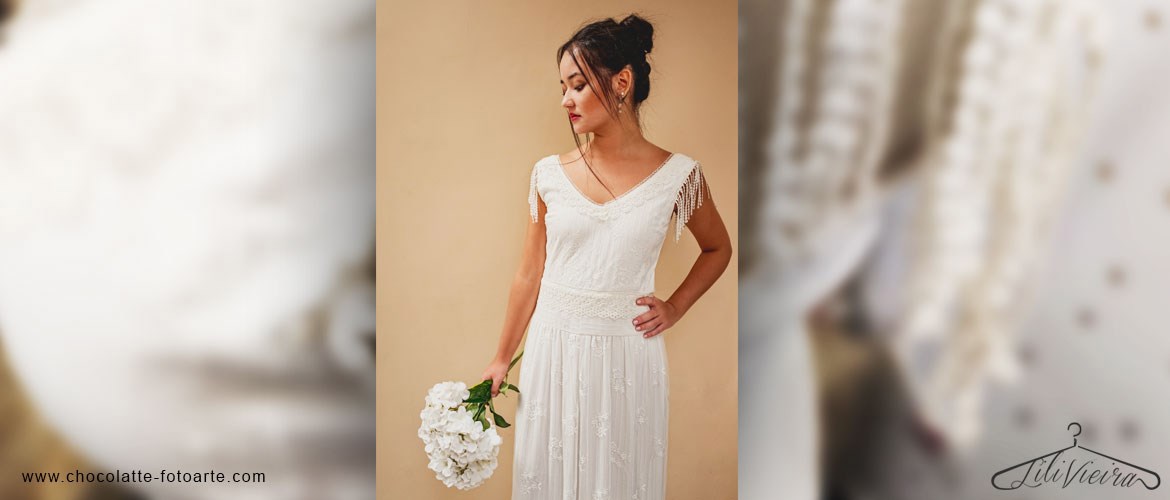 Vestido de Noiva Grécia Longo com Renda Francesa