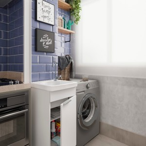 Tenha uma área de serviço funcional independente do tamanho