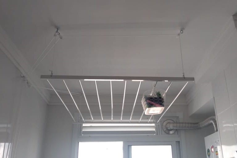 Varal Tradicional de Teto Branco 10 varetas