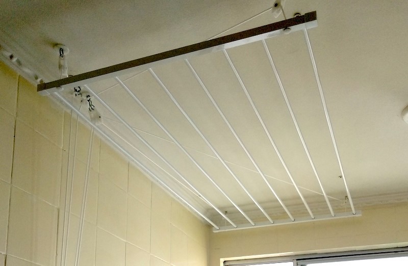 Varal Tradicional de Teto Branco 8 varetas