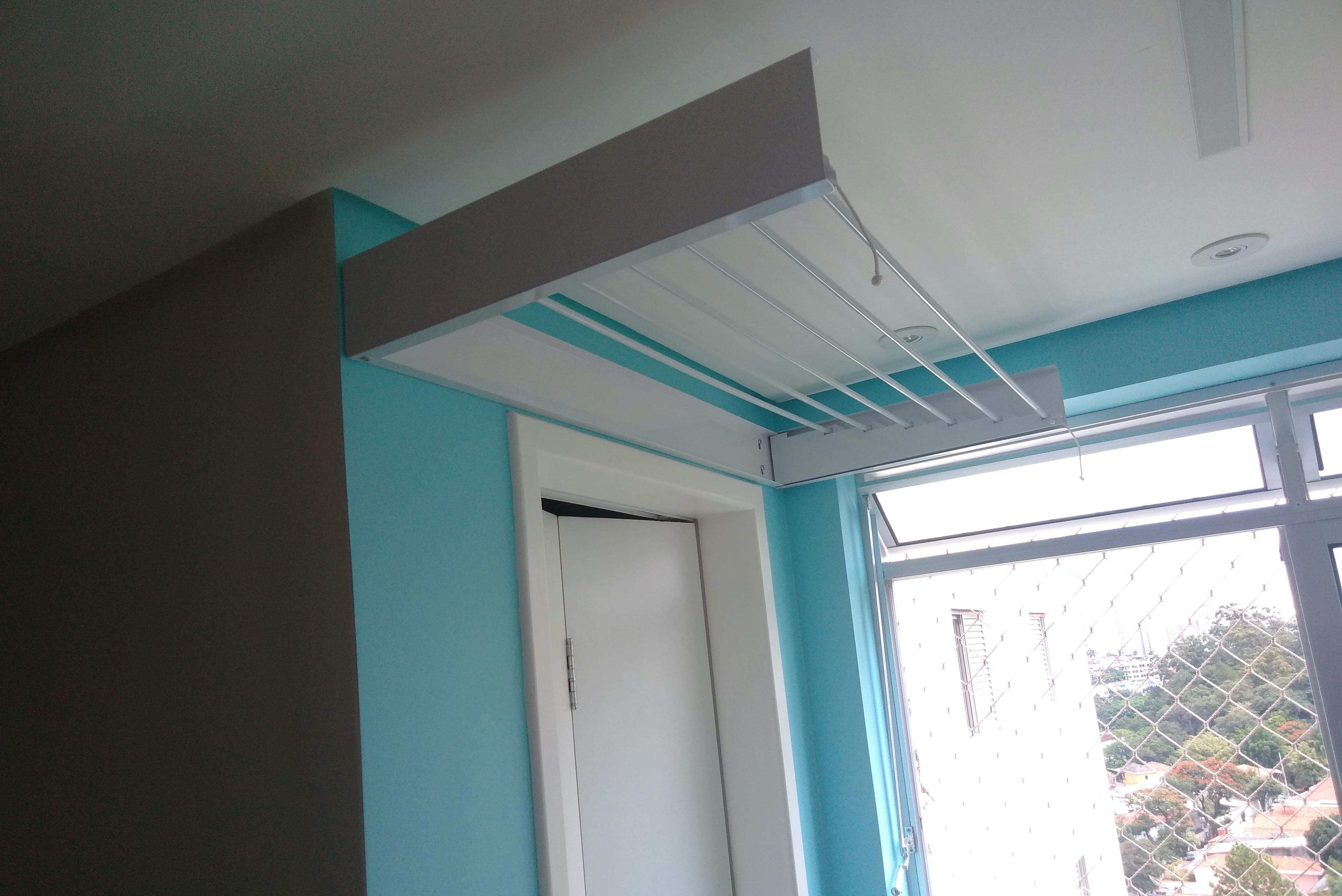 Varal Mágico - Cor branco - Tam. 104cm - 6 varetas