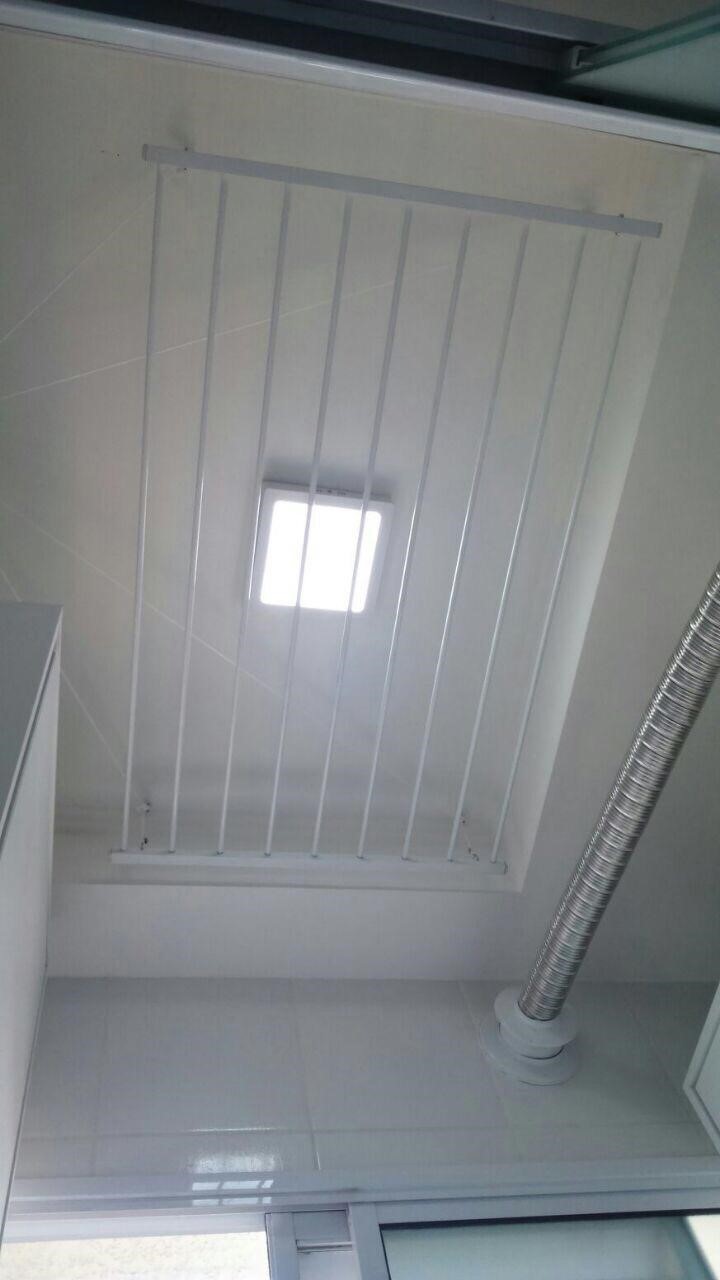 Varal Tradicional de Teto Branco 9 varetas